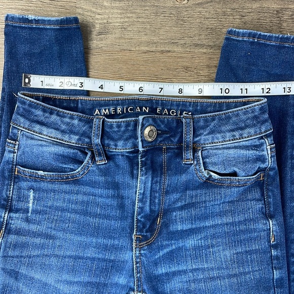 American Eagle Women’s High Rise Distressed Jegging, size 00 - Picture 5 of 10